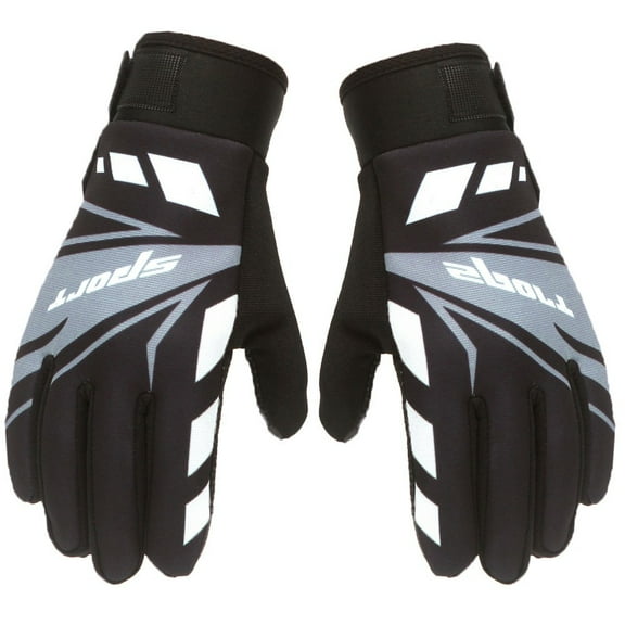 ManxiVoo All Season Ski Gloves for Men and Women with Windproof Warmth and Snow Sports Protection One Size Size Black