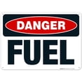 thumbnail image 1 of Danger Fuel Sign, OSHA Danger Sign, 10x14 Aluminum, 1 of 1