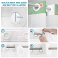 thumbnail image 4 of No Hook Shower Curtain, Watercolor Floral Shower Curtains for Bathroom with See Through Top Window, Spring Flowers Butterflies Leaves Green Waterproof & Washable Bath Curtain Long 72"x78", 4 of 9
