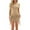 Khaki, variant on ZVNAΖH Women's Summer Casual Scoop Neck Slim Fit Short Sleeve Bodycon Mini Dresses Two Side Drawstring Beach Vacation Sundresses