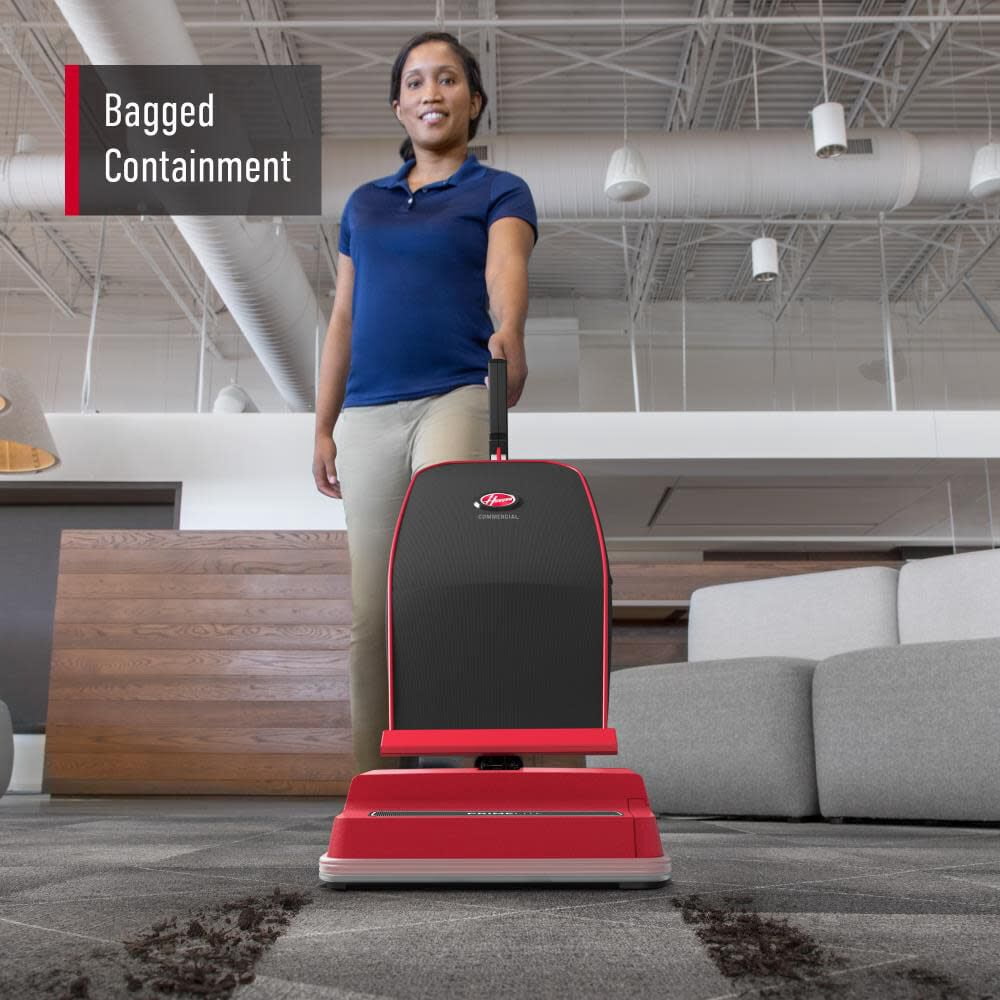 Hoover Commercial Vacuum Prime Lite Bagged Upright Vacuum Cleaner,