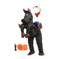 thumbnail image 1 of Disfraz inflable para montar a caballo, carnaval, cumpleaños, traje de jinete de caballo occidental Negro, 1 of 9