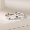 thumbnail image 3 of Anillo de compromiso S925 de un beso para hombres y mujeres, anillos de pareja ajustables, 3 of 5