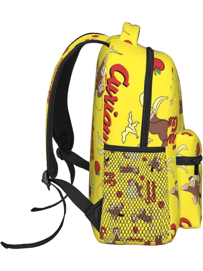 Anime Backpack Curious George Backpack Funny Laptop Back  display picture 2
