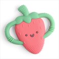 thumbnail image 1 of Itzy Ritzy Chew Crew Strawberry Silicone Teether for Infants, Fruit-Shaped Teether, 3+ Months, 1 of 6