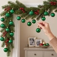 thumbnail image 4 of Neoargh 36 Pack 1.18‑Inch Hanging Christmas Baubles Set, Plastic Ornaments for Xmas Tree Decor, Army Green, 4 of 6
