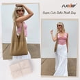 thumbnail image 3 of SUOSDEY Beach Tote Bag for Women, Crochet Boho Tote Bag Aesthetic Mesh Shoulder Bag for Summer Vacation, 3 of 8