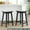Black, variant on CL.HPAHKL Solid Wood Saddle-Seat Bar Stools Set of 2, Kitchen Counter Height Barstools, Backless Island Chairs for Kitchen Island, Dining Room, Pub (24 inch, Black)