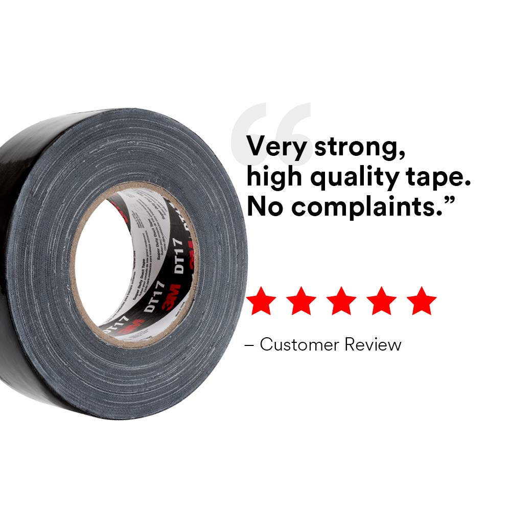 3M DT17 Super Duty Ultra-Thick Duct Tape, Black, 48 mm x 32m, 17 mil