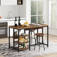 thumbnail image 4 of Tribesigns Kitchen Island with Storage Shelves,Small Dining Island Table with 5 Shelves for kitchen, MDF and Metal,Rustic Brown, 4 of 7