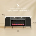 thumbnail image 2 of BELLEZE 68 Inch Fluted TV Stands with 36" Electric Fireplace, Modern Fluted Entertainment Center with Open Storage Shelves& Cabinets, Media Console TV Cabinet For Living Room Bedroom (White), 2 of 7