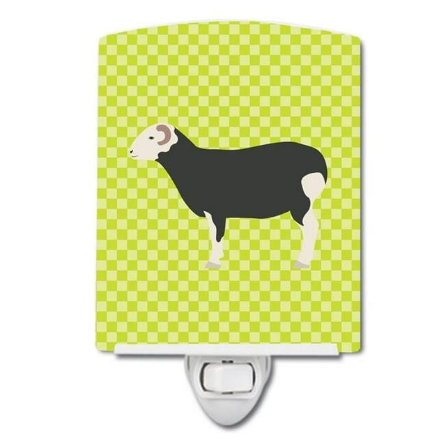Carolines Treasures BB7796CNL Herwick Sheep Green Ceramic Night Light