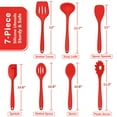 thumbnail image 7 of Walchoice 7-Piece Silicone Cooking Utensils Set, Red Kitchen Utensils, Non-stick Gadgets Tools Include Slotted Turner, Soup Ladle, Pasta Server, 7 of 7