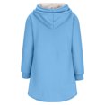 thumbnail image 4 of Plus Size Long Thermal Hoodie Sweater Tops with Sherpa Fleece Lined, Yes I'm Still Freezing Casual Warm Pullovers (Small, Sky Blue), 4 of 6
