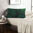 thumbnail image 6 of Sikiie Green Night Sky Moon Branches Print Plush Pillow Cover, Wrinkle-proof and Stain-resistant Pillow Protector without Pillow Core, Home Decoration-20"x30", 6 of 6