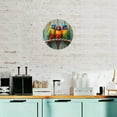 thumbnail image 4 of Round Metal Tin Sign Rustic Wall Decor Birds Parrots Colorful Round Metal Sign Plaque for Home Garden Kitchen Bar Cafe Restaurant Garage Retro Vintage Wall Art 8x8 Inch, 4 of 8