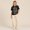 Black B, variant on Women's Born in America Saved by Faith Guided by Grace Graphic T-Shirt, Black Short Sleeve Crewneck Patriotic Christian Tee for Summer Casual Wear