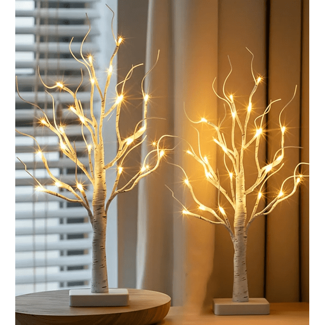 2pzs Luces Artificiales Para Árboles Para Pascua Decoracion Xtellar amarillo