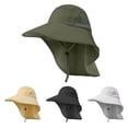 thumbnail image 7 of KEYAHAPPY Sun Hats for Women with Neck Flap UPF 50+ UV Protective Hiking Fishing Hats Wide Brim Sun Hat for Women & Men, Army Green, 7 of 7