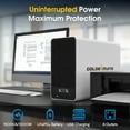 thumbnail image 4 of GOLDENMATE 1500VA/1000W LiFePO4 UPS Battery Backup & Surge Protector, Line Interactive Pure Sinewave, AVR, 296Wh, 8 Outlets, LCD Display, 4 of 10