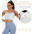 thumbnail image 3 of Vaslanda 2 Packs Camisole Tops for Women with Built in Padded Bra Adjustable Spaghetti Strap Summer Tank Tops, 3 of 6