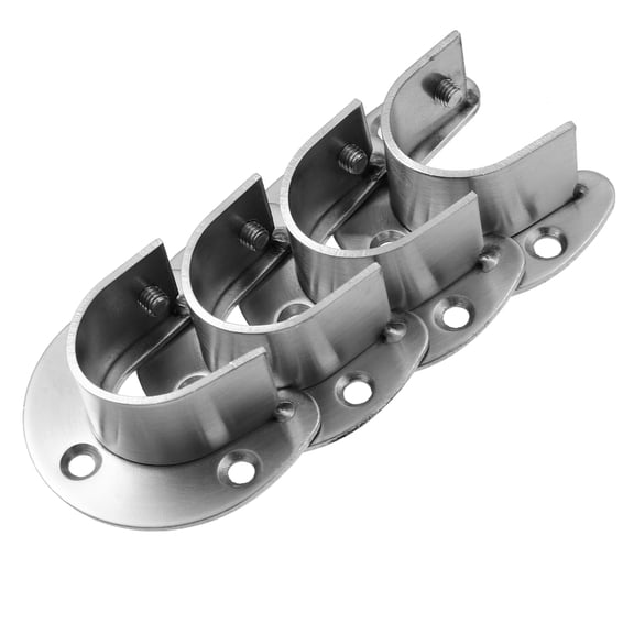 WRISTBIQUE Closet Pole Bracket U Shape Support for Curtain Rod Bathroom Setup Homeowners