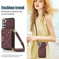 thumbnail image 4 of Feishell Crossbody Wallet Women Case for Samsung S20 FE,[RFID Blocking] Credit Card Holder Phone Case with Strap,PU Leather Purse with Lanyard Bling Flip Cover for Samsung Galaxy S20 FE, Wine Red, 4 of 10