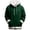 sweatshirt for women - Green, variant on Women Hooded Sweatshirt Full Faux Fur Trim On Hood Cuffs Hem Long Sleeve Pullover with Kangaroo Pocket Soft Warm Winter Street Outerwear,S