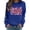 Blue, variant on cocolona Valentines Sweatshirt for Women Casual Loose Crew Neck Long Sleeve Shirts Fashion Cute Heart Print Pullover Tops Graphic Sweatshirts