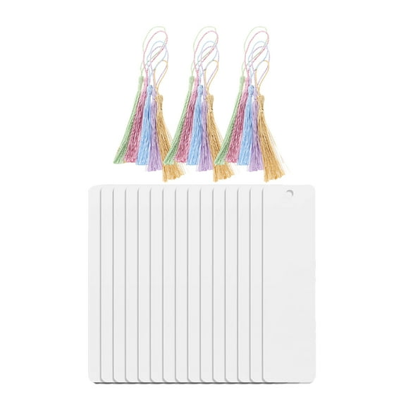 WHAMVOX DIY Bookmarks With Tassels Clear For Classmates 15 Sets