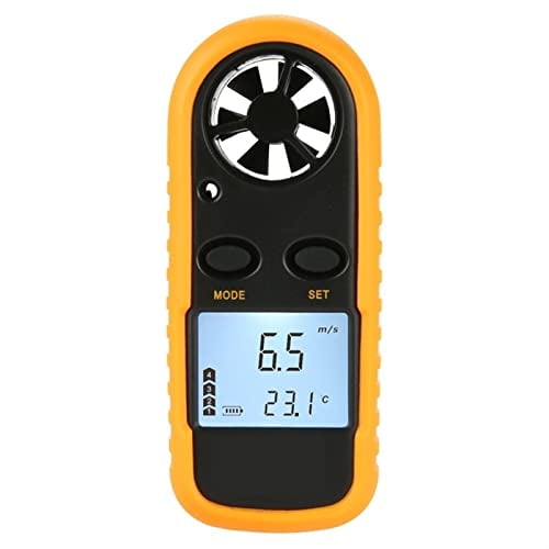 Digital Tester Digital Anemometer Wind Speed Mini Air Velocity Airflow Temperature with LCD Backlight Wind Speed Meter