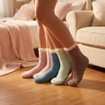 thumbnail image 4 of TRANSLINK 6 Packs Womens Fuzzy Socks Non Slip Warm Cozy Winter Slipper Socks Gift Size 5-9, 4 of 7