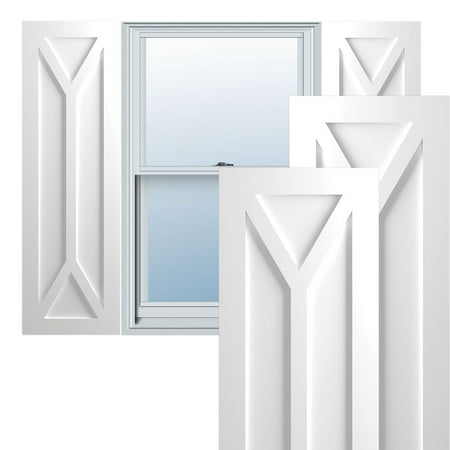 

Ekena Millwork 15 W x 33 H True Fit PVC San Carlos Mission Style Fixed Mount Shutters White (Per Pair - Hardware Not Included)
