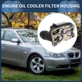 thumbnail image 3 of Conjunto de adaptador de carcasa de filtro de aceite de enfriador de aceite No.11428507697 para BMW X3 Aleación de aluminio mejorada, 3 of 7