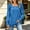 Blue, variant on Womens Ribbed T Shirts with Pockets Loose Fit Squareneck Puff Long Sleeve Casual Fall Fashion Tops Black S