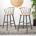 thumbnail image 2 of SAFAVIEH Blanchard Bar Stool, Natural/Grey, Set of 2 (21.7 in. W x 20.5 in. D x 41.5 in. H), 2 of 13