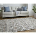thumbnail image 4 of 5' X 8' Tan Taupe And Ivory Geometric Power Loom Stain Resistant Area Rug, 4 of 10
