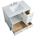 thumbnail image 3 of Elegant Decor Sommerville 36" Single Quartz Top Bathroom Vanity in White, 3 of 15