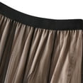 thumbnail image 2 of Jdlsppl Women's Pleated Tulle Skirt Mesh Skirt Fall Tulle Fitted Summer Basic Cotton Soft Calf Length Layered Khaki Small-X-Large, 2 of 4