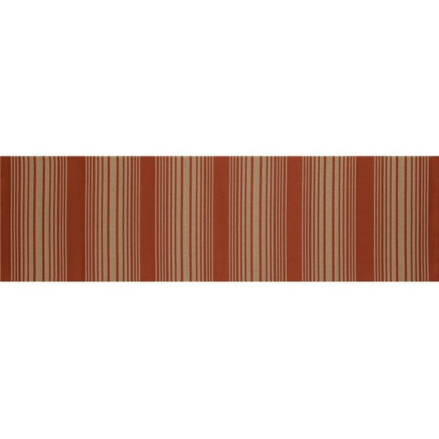 30188 Tapis d'Art 3 x 9 Pi. Collection Plymouth Nautique Tissé à Plat Intérieur & Extérieur Tapis de Couloir, Rouge