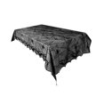 thumbnail image 2 of Mantel de Halloween de encaje negro Decoración de mesa de Halloween Centro de mesa Telaraña Murciélagos 122x244cm, 2 of 9