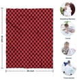 thumbnail image 4 of Red and Black Checkerboard Pattern Blanket,Comfortable Soft Flannel Throw Blanket,All Season,Warm Lightweight Blankets for Sofa Bed Couch Living Room Chair,30"x40", 4 of 4