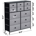 thumbnail image 4 of REAHOME Commode Organisateur de Rangement pour Chambre à Coucher à 12 Tiroirs en Acier, Light Grey, 4 of 7