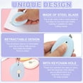 thumbnail image 3 of Uxcell 4 Pcs Mini Box Cutters Retractable, Small Utility Knife Portable Letter Opener Blade with Keychain, White, 3 of 6