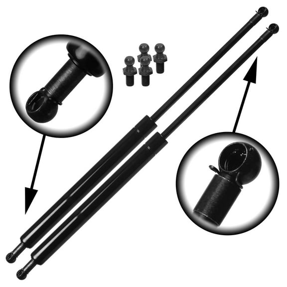 Set of 2 Compatible with Daewoo Lanos 1997 to 2002 Hatch Lift New for Car Gas Shock Strut - Lift Supports Depot PM3492-a
