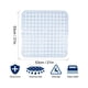 thumbnail image 5 of Cateissary Alfombrilla antideslizante cuadrada para baño con ventosa, alfombrillas de cocina, felpudo de drenaje de agua, alfombra lavable para suelo de Juegos de accesorios de baño Blanco Cateissary HA067135-02, 5 of 6