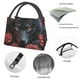 thumbnail image 4 of Easygdp Rose Full Moon Black Wolf Bolsa de Almuerzo Insulada Reutilizable, Bolsa de Mano y Bandolera para Oficina, Trabajo, Viajes, 4 of 6