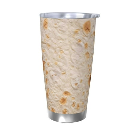 

Ocsxa Tortilla Pattern 20oz Travel Coffee Mug with Flip Lid Stainless Steel Insulated Insulated Coffee Mug Thermal Cup with Splash Proof Sliding Lid-Without Straw