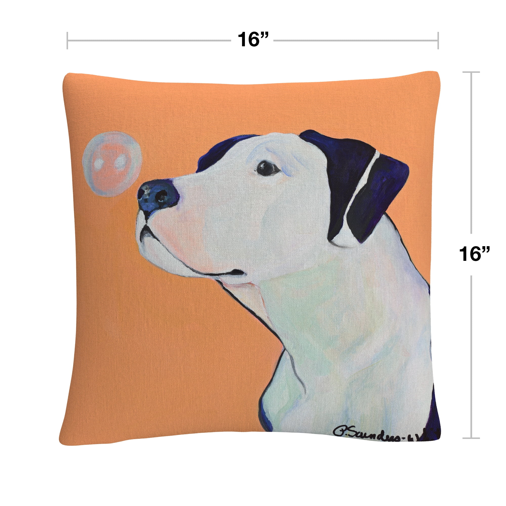 Fascination' Animals Pets Painting Bold By Pat Saunders-White 16 X 16 Decorative Throw Pillow