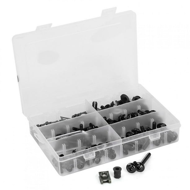 Kit de tornillos de carenado Bling Bling para motocicleta 173 Uds color negro
